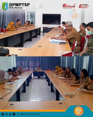 DPMPTSP Kabupaten Sintang Gelar Rapat Evaluasi Penerbitan PKKPR Di Kabupaten Sintang Tahun 2025