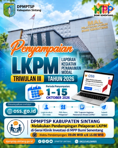 Informasi Penyampaian LKPM Triwulan III Tahun 2026